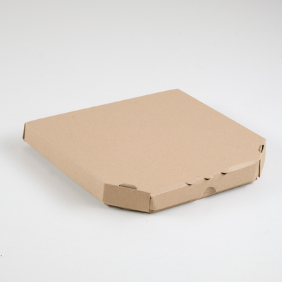 Коробка для пиццы, бурая, 25,5 х 25,5 х 3 см