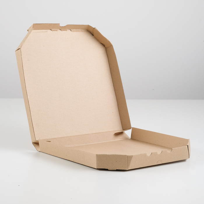 Коробка для пиццы, бурая, 25,5 х 25,5 х 3 см - фото 1877550967