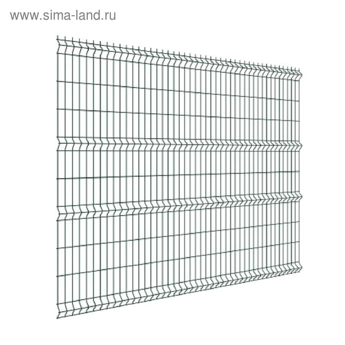 Панельное ограждение, 2.5×1.53 м, ячейка 200×55 мм, d=4 мм, зелёное
