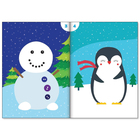 Аппликации с наклейками набор «Зимние забавы», 2 шт. по 12 стр. - Фото 2