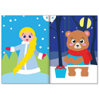 Аппликации с наклейками набор «Зимние забавы», 2 шт. по 12 стр. - Фото 4