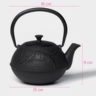 Чайник Доляна «Чёрный тигр», 700 мл, с ситом, эмалированное покрытие внутри, индукция, чугун, чёрный - Фото 3