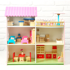 Дом деревянный для кукол, 41×8×50 см, с мебелью - фото 9916232