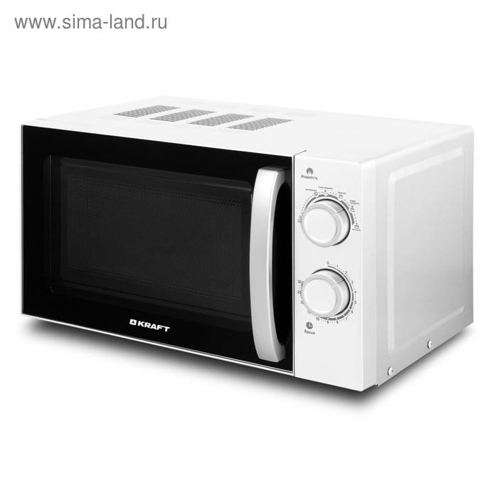 Микроволновая печь Kraft KF20MW7W-102M, 700 Вт, 20 л, белая - Фото 1