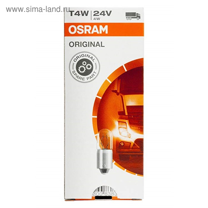 Лампа автомобильная Osram, T4W, 24 В, 4 Вт, 3930 - Фото 1