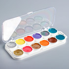 Акварель 22 цвета + 2 цвета с блёстками (золото, серебро), «Маша и Медведь», карамельная, без кисти - Фото 5