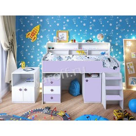 Детская кровать-чердак Малыш- 5 винтерберг/ирис
