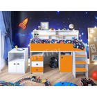Детская кровать-чердак Малыш- 5 винтерберг/оранжевый - фото 109836717