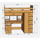Детская комната «Аракс», цвет винтерберг / оранжевый - Фото 3