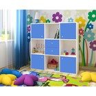 Стеллаж для детской комнаты Джери белое дерево/голубой  (артикул 4663991)  большой выбор товаров оптом и в розницу по низким ценам с доставкой
