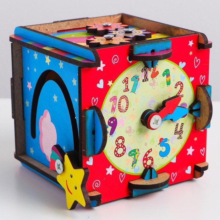 Развивающая игрушка для детей «Бизи-Куб», мини - Фото 1
