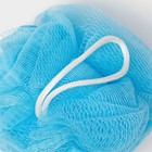 Мочалка для тела Доляна «Шар», 30 г, голубая - Фото 3