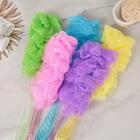 Мочалка на ручке Доляна, 41 см, цвет МИКС - Фото 4