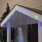 УЦЕНКА Гирлянда «Бахрома» 4×0.6 м, IP44, прозрачная нить, 180 LED, свечение мульти, 8 режимов, 220 В - Фото 6