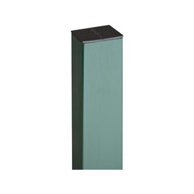 Столб, 60 x 40 x 1.2 мм, h = 2 м, под бетон, с заглушкой, зелёный