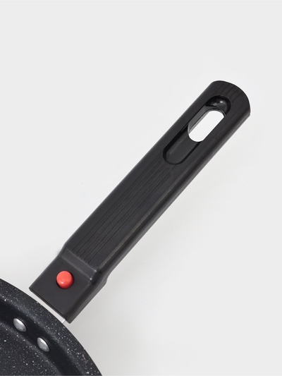 Сковорода - оладница «7 оладий», d=30 см, съёмная ручка, антипригарное покрытие, углеродистая сталь, чёрная