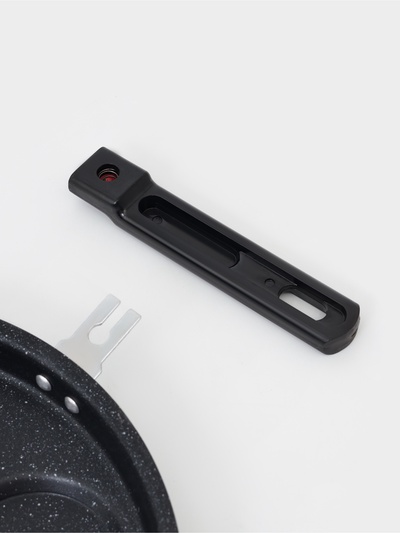 Сковорода - оладница «7 оладий», d=30 см, съёмная ручка, антипригарное покрытие, углеродистая сталь, чёрная