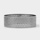 Форма для выпечки тарта Доляна «Круг», d=6 см, перфорированная, серебристая - Фото 2