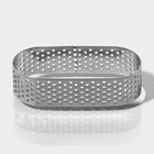 Форма для выпечки Доляна «Овал», 3.5×8×2 см, перфорированная, серебристая - Фото 3