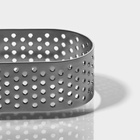 Форма для выпечки Доляна «Овал», 3.5×8×2 см, перфорированная, серебристая - Фото 5