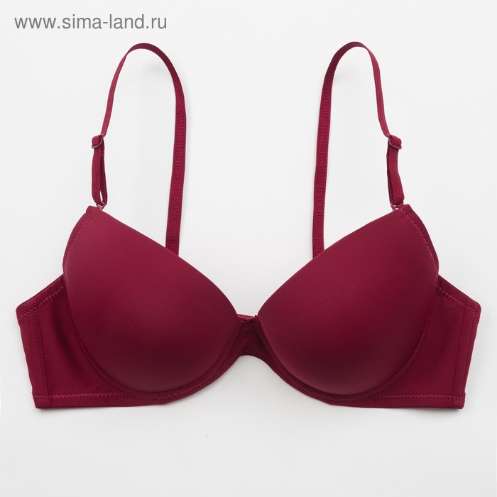 Бюстгальтер женский, цвет бордо, размер 85С (факт 80С) - Фото 1