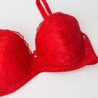 Бюстгальтер женский, цвет красный, размер 95D (факт 85D) - Фото 2