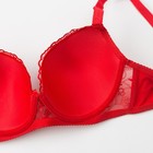 Бюстгальтер женский, цвет красный, размер 95D (факт 85D) - Фото 4