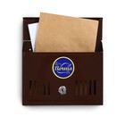 Ящик почтовый с замком, горизонтальный «Мини», коричневый - фото 8902239