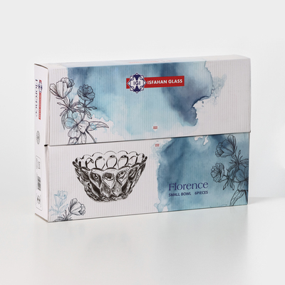 Набор стеклянных салатников Isfahan Glass Florence, d=11,5 см, 6 шт