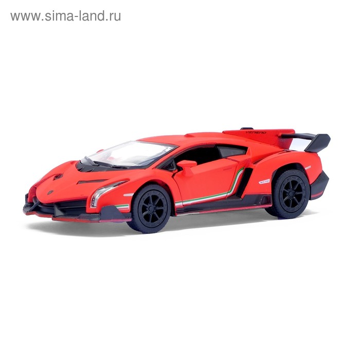 Машина металлическая Lamborghini Matte Series, 1:38, открываются двери, инерция, цвет красный матовый - Фото 1