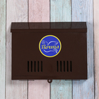 Ящик почтовый без замка (с петлёй), горизонтальный «Широкий», коричневый - Фото 2