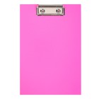 Планшет с зажимом А5, ErichKrause Neon, розовый - фото 8902318