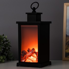Ночник RISALUX Камин, LED, 131330 см, чёрный