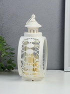 Светодиодные свечи в подсвечнике RISALUX «Трио», LED-ночник, белый, 9.7×16.5×25 см, батарейки AAA×2, свечение жёлтое 4543484 - фото 16870962