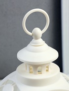 Светодиодные свечи в подсвечнике RISALUX «Трио», LED-ночник, белый, 9.7×16.5×25 см, батарейки AAA×2, свечение жёлтое 4543484