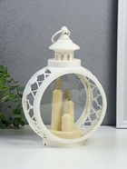Светодиодные свечи в подсвечнике RISALUX «Трио», LED-ночник, белый, 9.7×16.5×25 см, батарейки AAA×2, свечение жёлтое - Фото 10