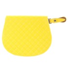 Кошелек женский "Квадраты" 3 отдела, отдел для кредиток, монетница, на молнии, желтый - Фото 2