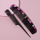Набор расчёсок «Мода», 2 предмета, цвет чёрный/розовый - фото 7150289