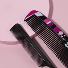 Набор расчёсок «Мода», 2 предмета, цвет чёрный/розовый - Фото 2