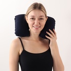 Подушка надувная для шеи, дорожная, 42×26.5 см, синяя - Фото 5