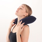 Подушка надувная для шеи, дорожная, 42×26.5 см, синяя - Фото 6