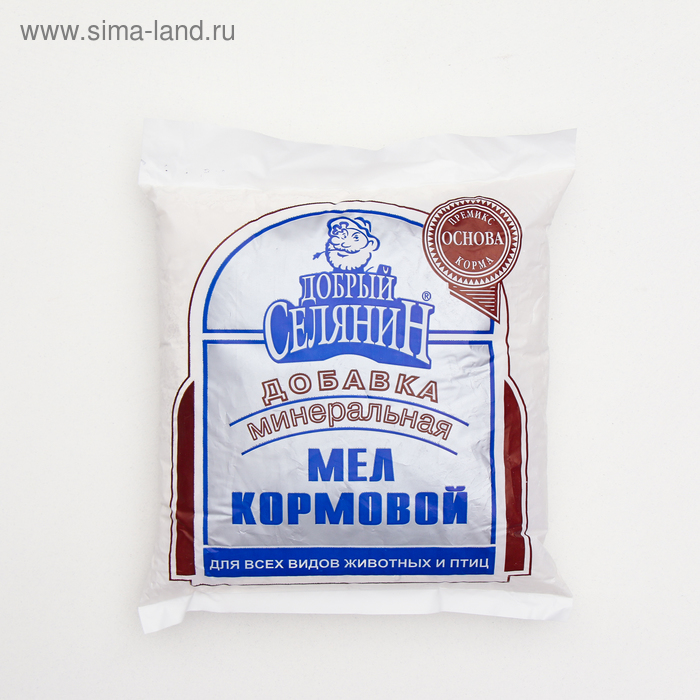 Мел кормовой "Добрый селянин" для животных и птиц, 1 кг - Фото 1