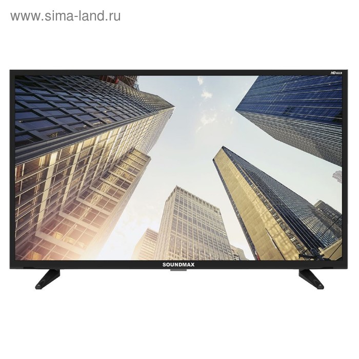 Телевизор Soundmax SM-LED32M15, 32", 1366x768, DVB-T2, 2xHDMI, 2xUSB, черный - Фото 1