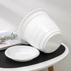 Горшок для цветов с поддоном «Виола», 3,5 л, пластиклвый, белый - Фото 4