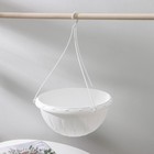 Кашпо уличное подвесное для цветов «Джулия», 8 л, белое - Фото 1