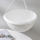 Кашпо уличное подвесное для цветов «Джулия», 8 л, белое - Фото 2