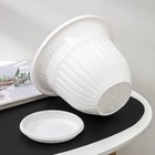 Горшок для цветов с поддоном «Лозанна», 3 л, пластиковый, белый - Фото 4