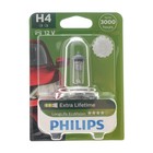 Лампа галогенная Philips H4 LongLife EcoVision 12 В, 60/55 Вт, 12342LLECOB1 - Фото 1