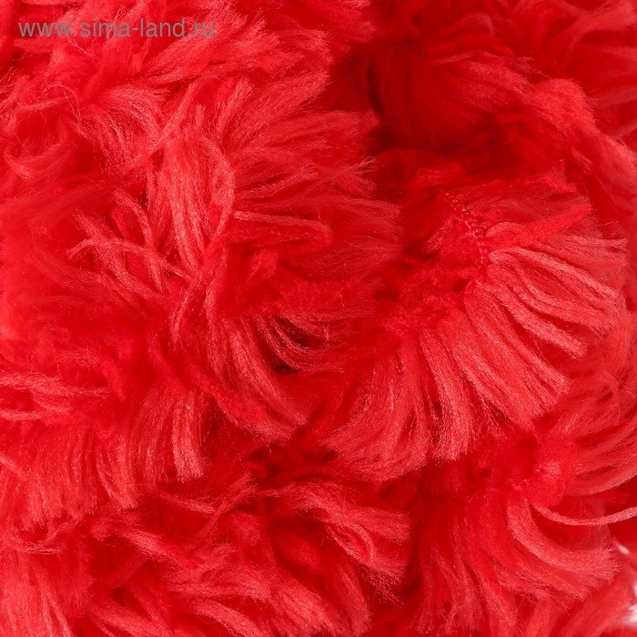 Пряжа "Puffy fur" 100% микрополиэстер 6м/100г  (6109 красный) - Фото 1