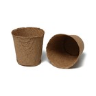 Набор для рассады: торфяной горшок по 500 мл (10 шт.), поддон 55 × 20 см, чёрный - фото 24446587